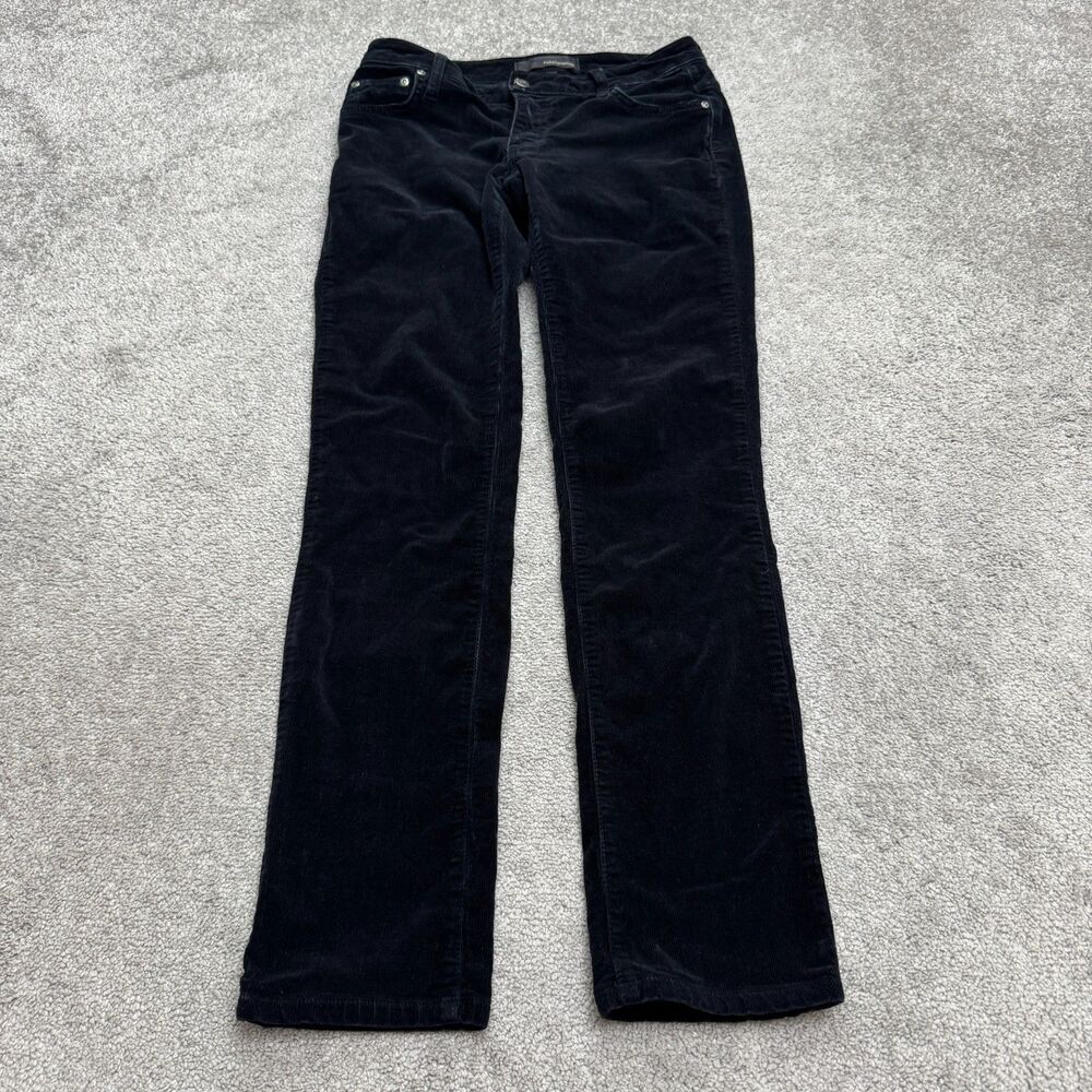 FURST Premium Straight Leg Corduroy Jeans Womens 26 Dark Blue Stretch Casual